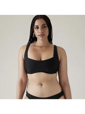 NWT Athleta Square Neck Bra Cup Bikini Top size 36B/C